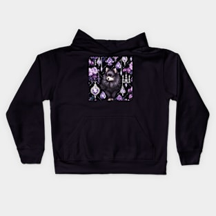 Black Pomeranian Kids Hoodie